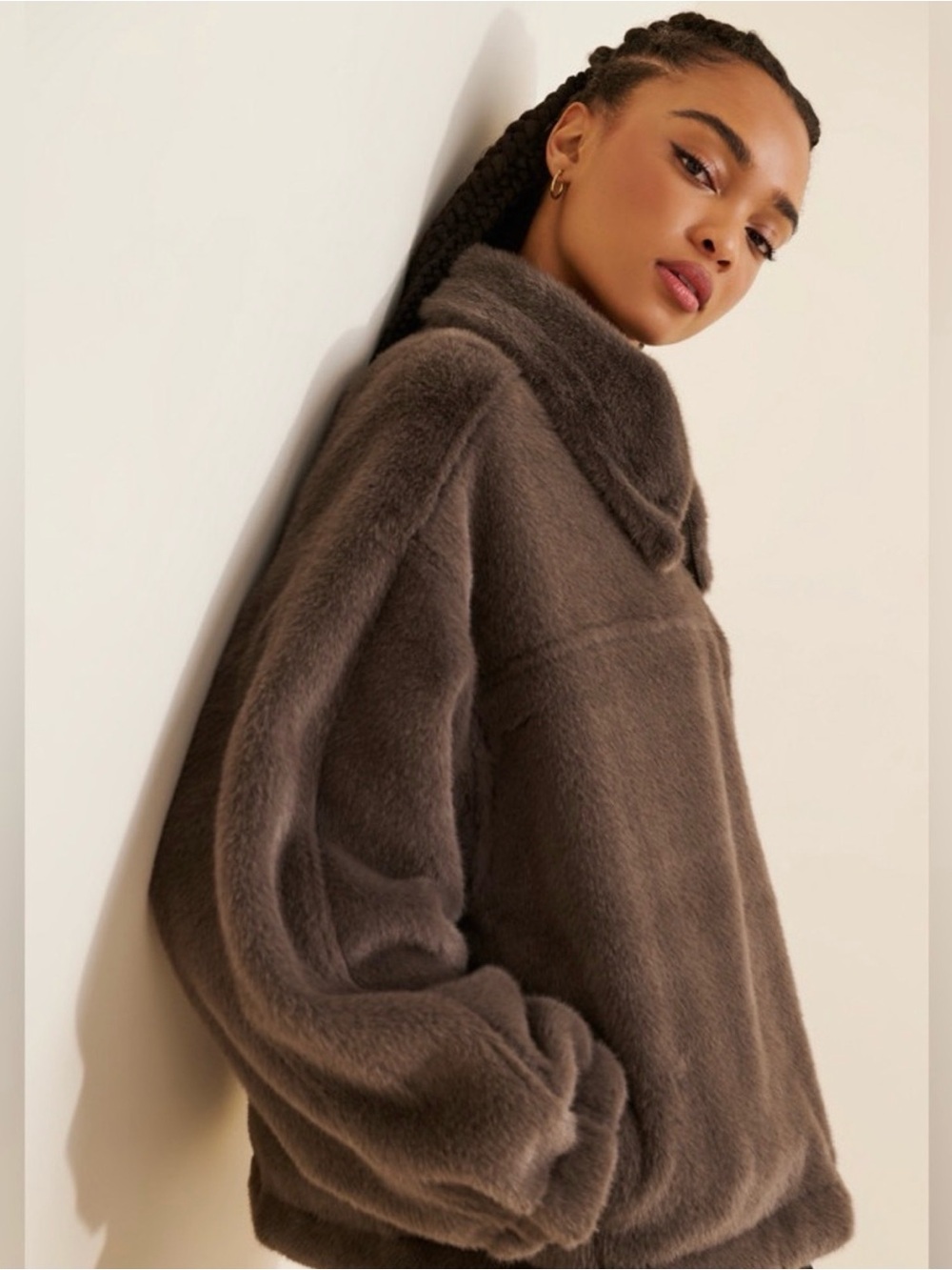 NWT Free People FP Movement Alpine Faux Fur 🧥 1/2 Zip